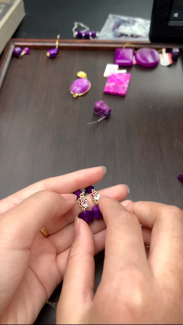 未镶嵌苏纪石（舒俱来）其他方糖耳饰多样性发一件