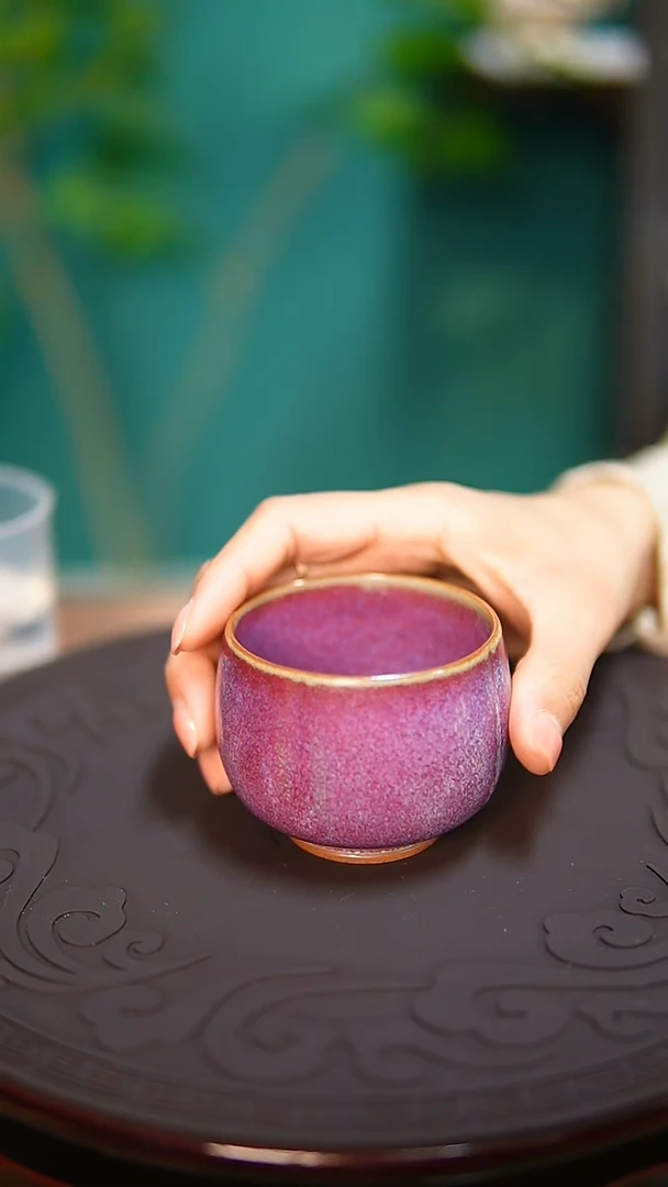 【闪购商品】杯原产地钧尚源钧瓷紫藤云朵杯