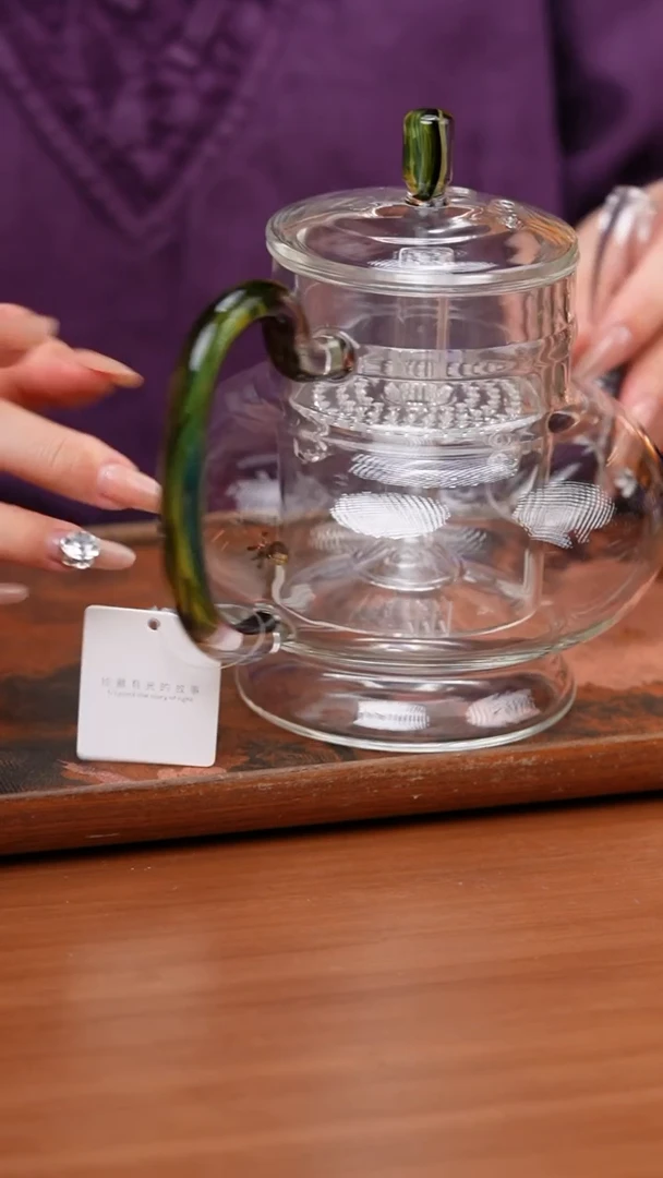 【闪购商品】禾器/凤尾宫灯壶/青绿