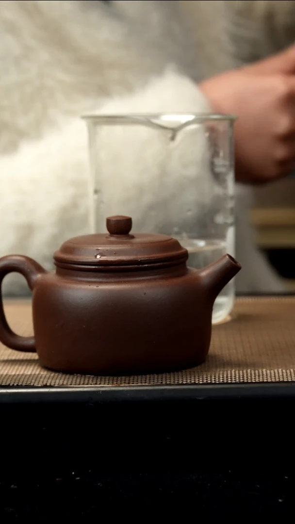 紫砂茶盏紫泥德钟220CC