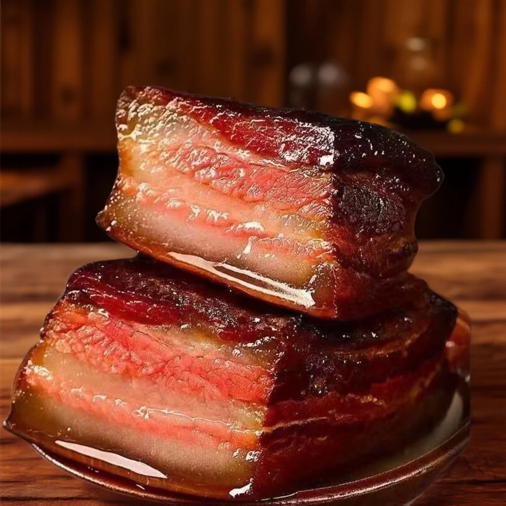 2斤柴火烟熏五花腊肉后腿腊肉特产农家土猪肉制作