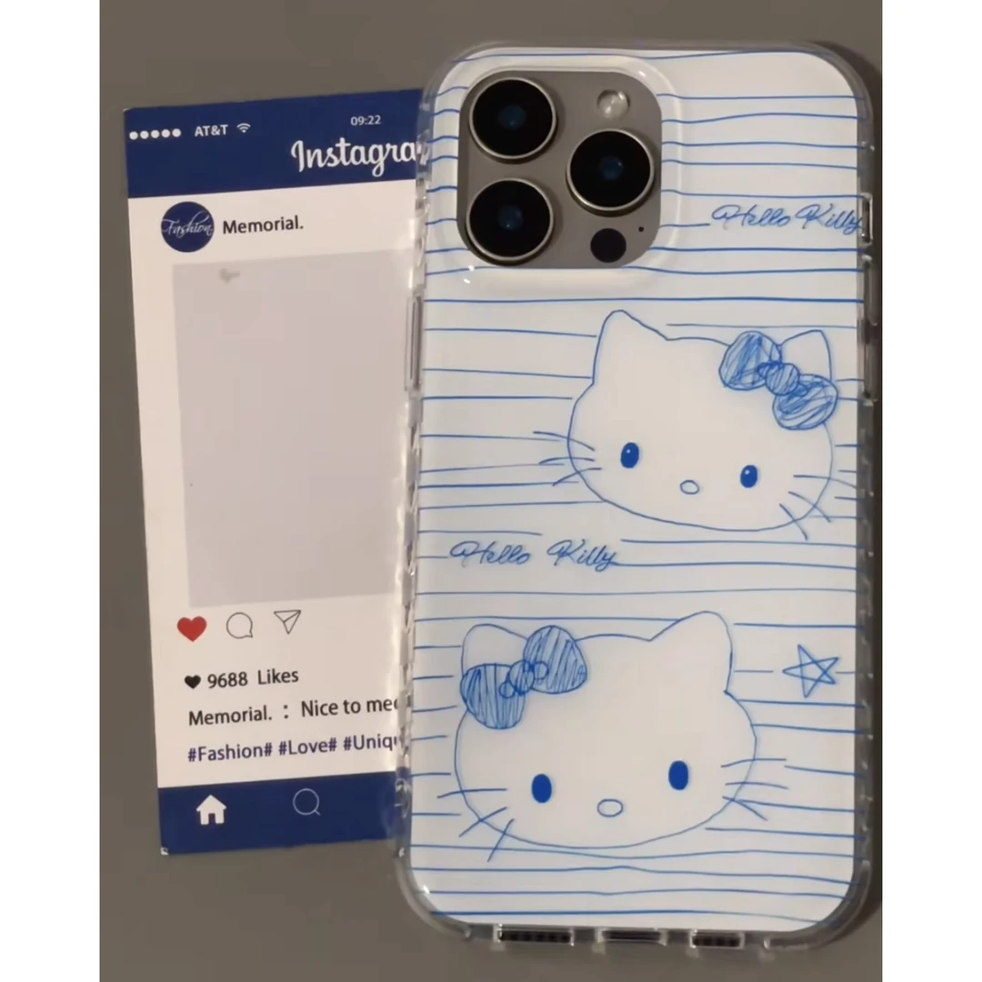 七壳子蓝线KT适用苹果华为vivo小米oppo女款iphone15/16/14