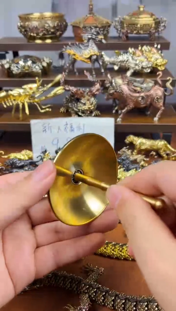 黄铜伞摆件黄铜铜器