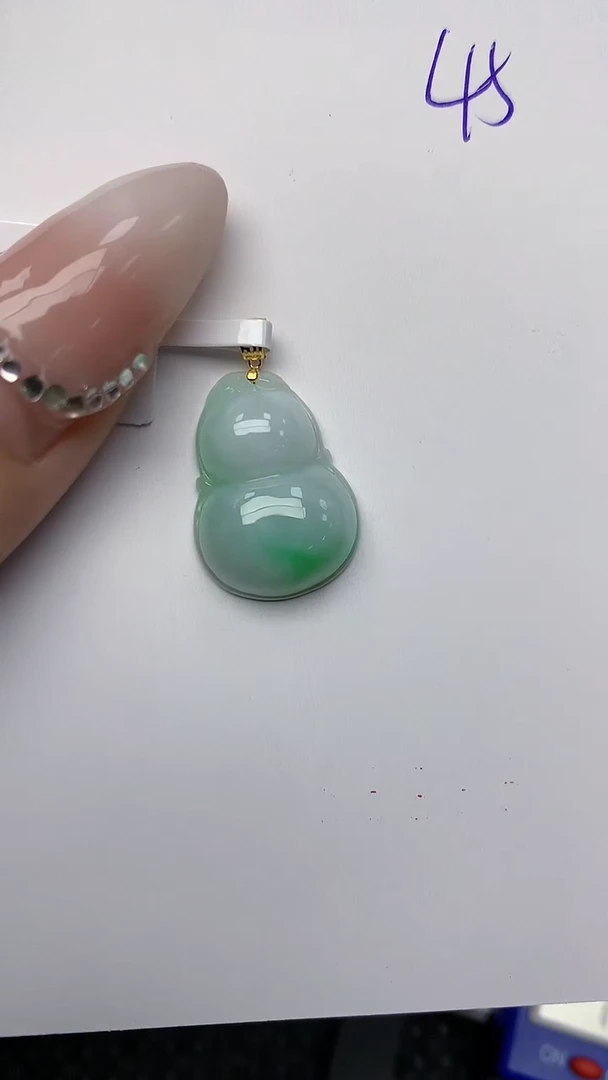 【闪购商品】翡翠颈饰18K金镶嵌天然翡翠A货