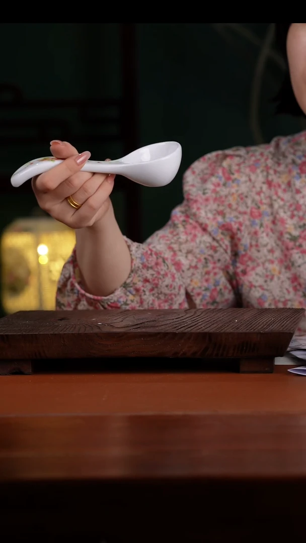 瓷景德镇高温釉中彩餐具勺子