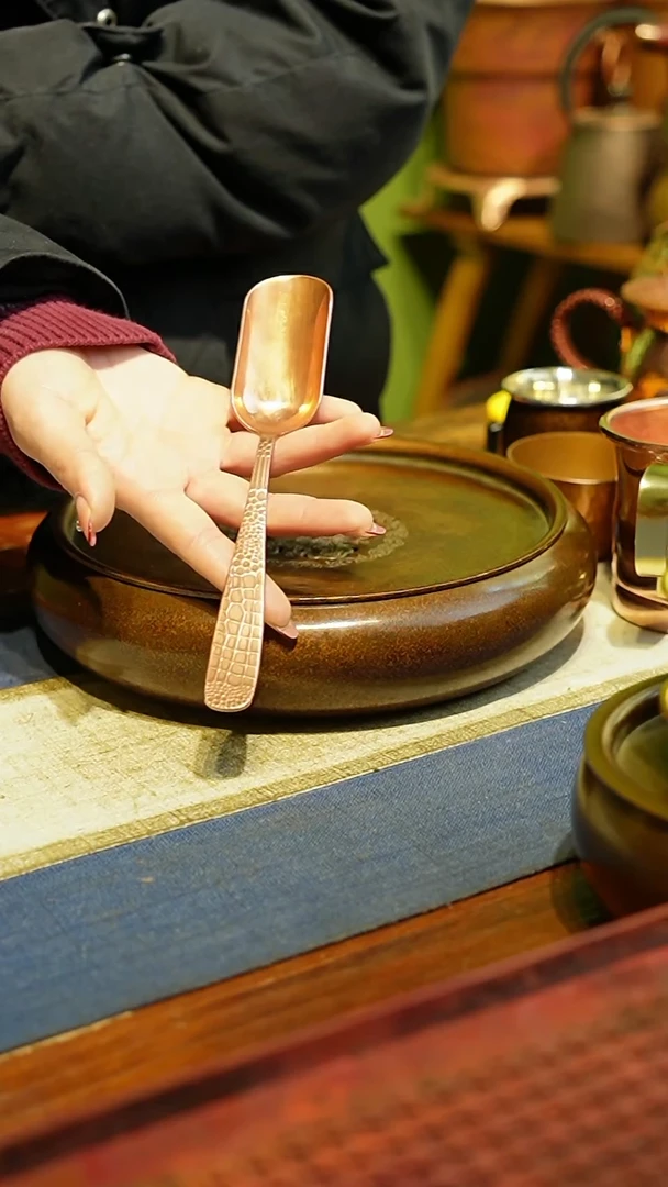 【闪购商品】纯紫铜取茶勺（冲之雅器）