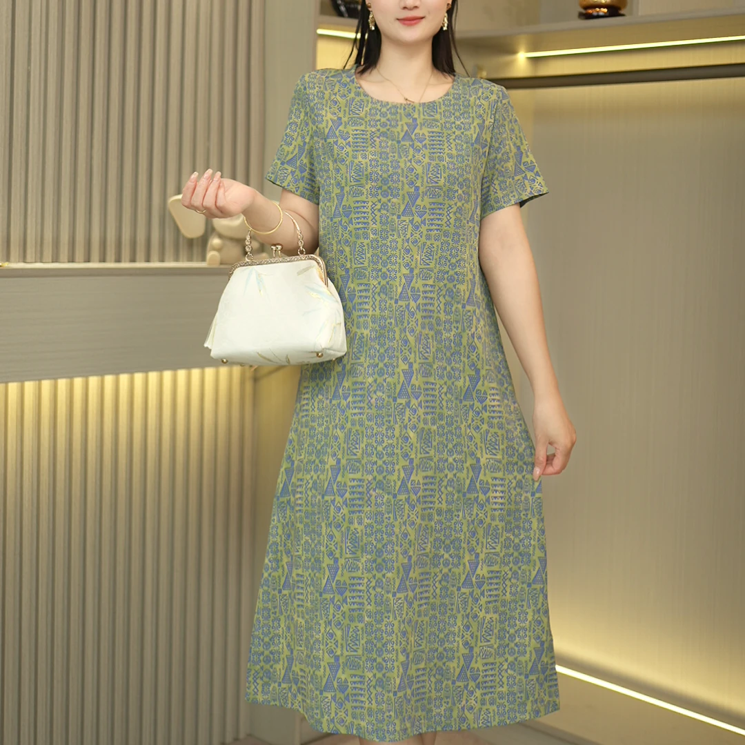 【绿萝】夏季爆款轻便凉爽百搭休闲不打皱时尚连衣裙