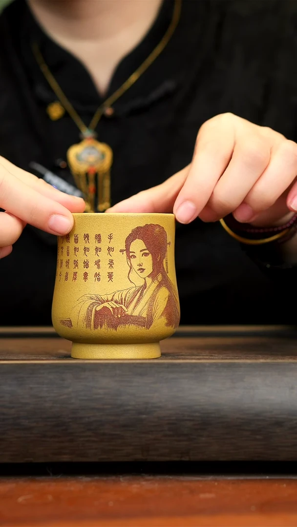 【闪购商品】紫砂茶壶黄段泥美人杯