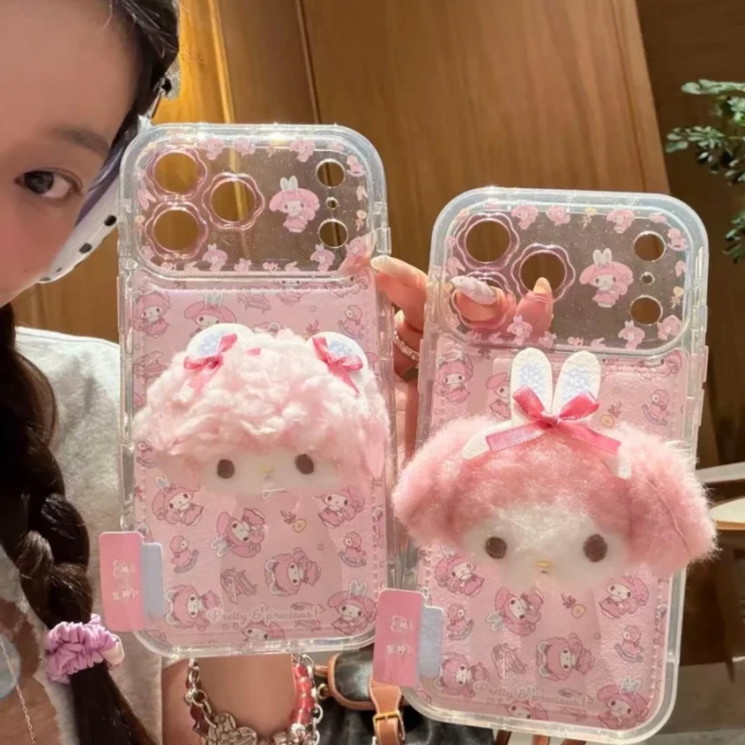 花朵镜头粉嫩美乐蒂适用苹果17promax/16pro手机壳15保护套14/13