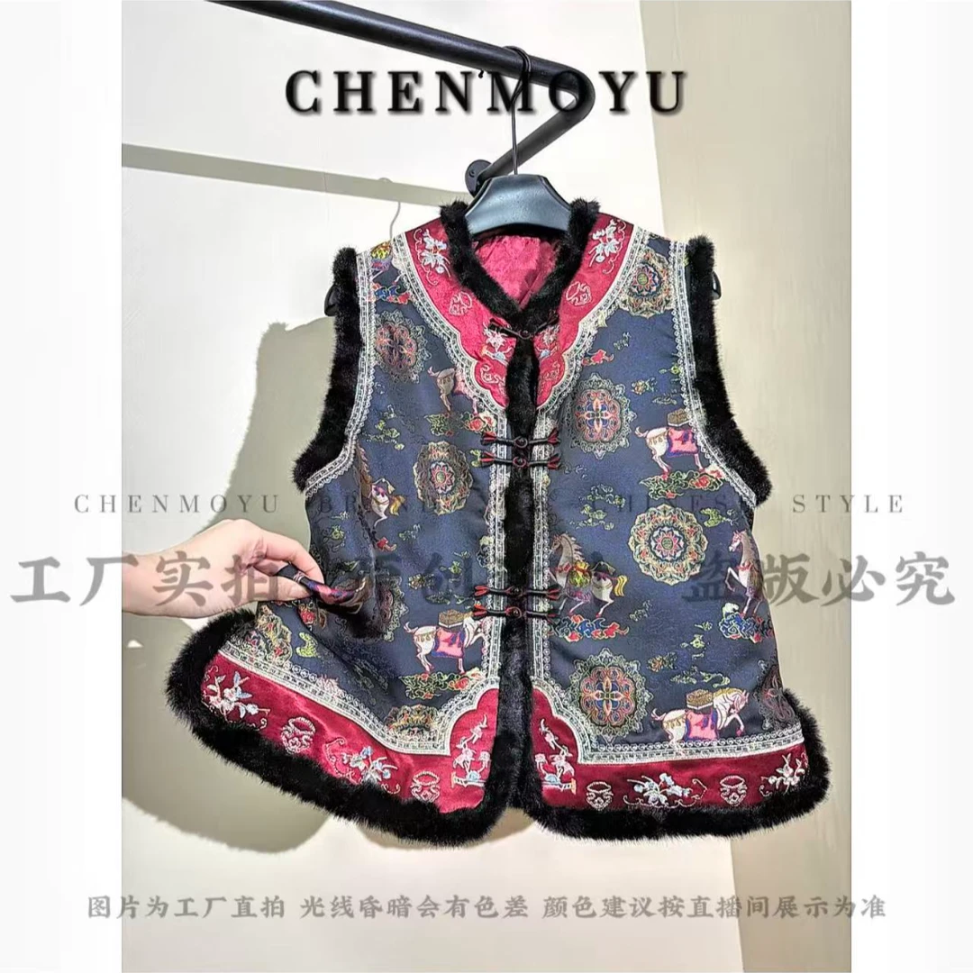 CHENMOYU【吉祥富裕】-夹棉加厚 高品质!新中式国风马甲-25126056