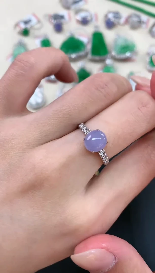 【闪购商品】翡翠戒指18K金镶嵌A773|6800