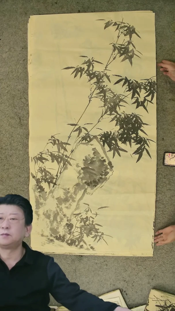 国画四尺整张  墨竹  69*138cm