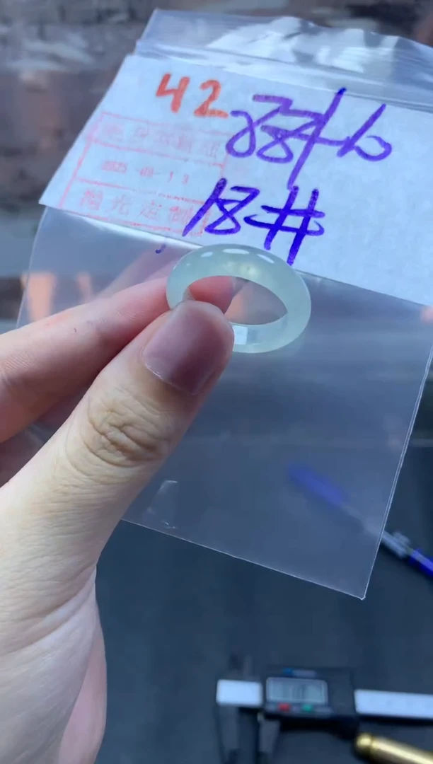 未镶嵌定制翡翠戒圈18#98毛货需精细抛光