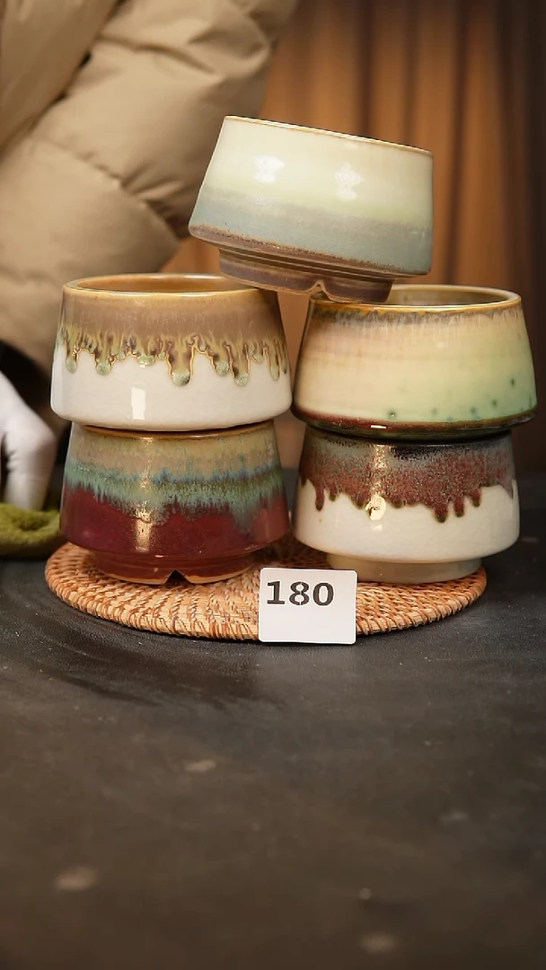 【闪购商品】瓷片180泥泥手工花盆口8