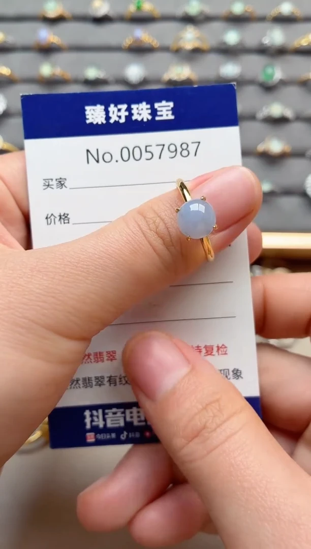 银S925镶嵌戒指翡翠1