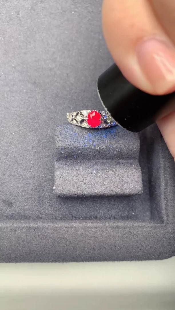 18K金镶嵌戒指红宝石0.59ct红宝石 定制   GD