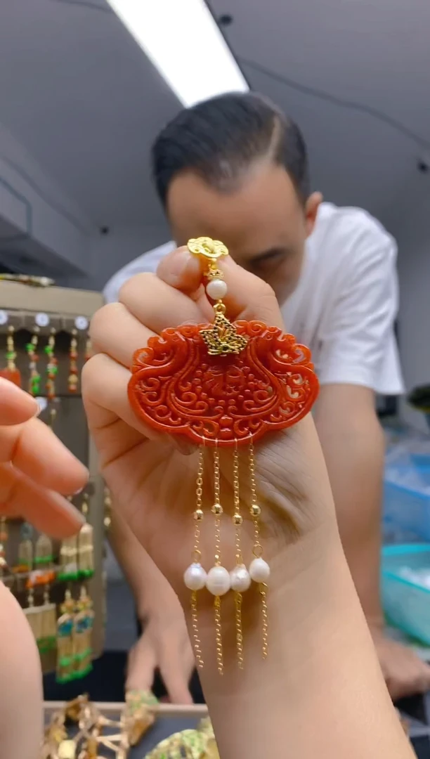 【闪购商品】翡翠耳饰合金0227翡翠压襟