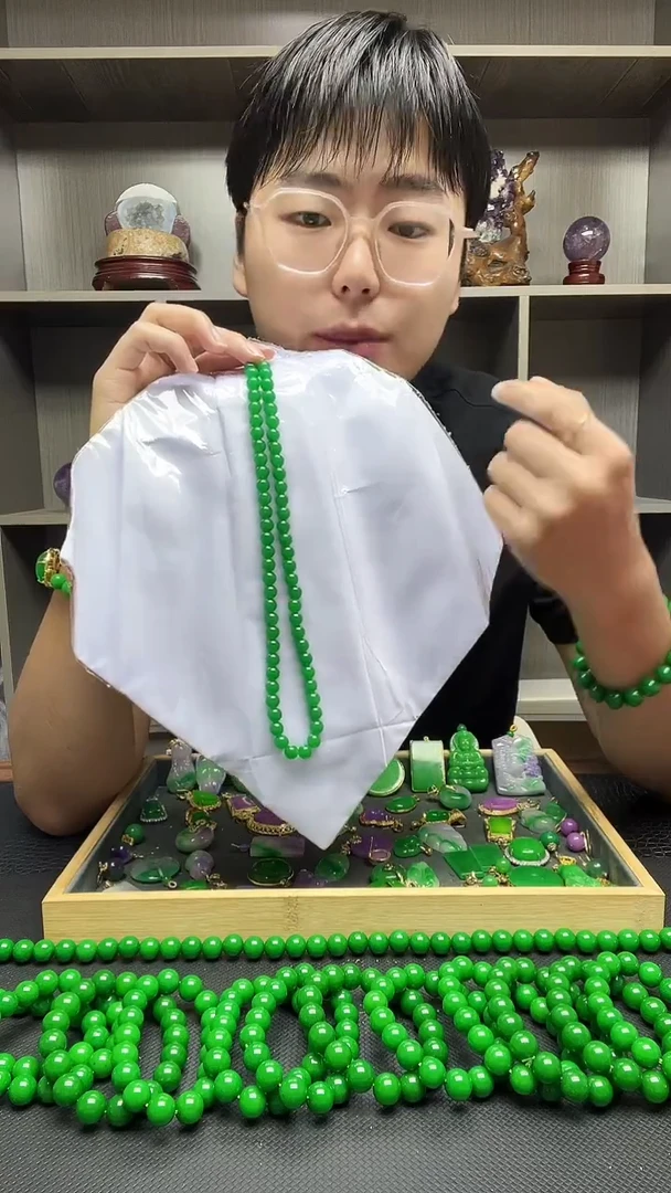 项链14K金镶嵌翡翠项链