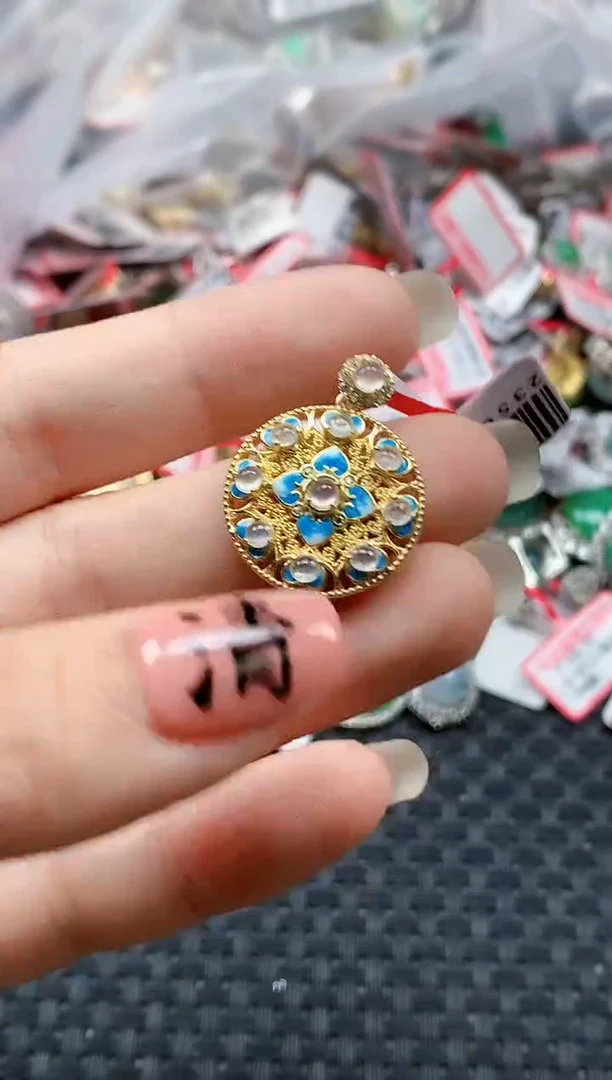 银S925镶嵌戒指翡翠天然A货缅甸翡翠