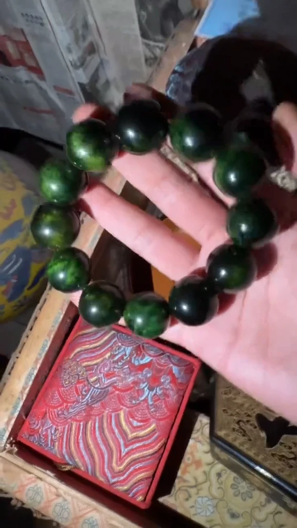 香榧木绿手串====
