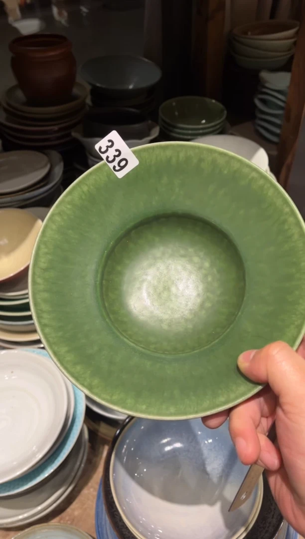 【闪购商品】瓷片339冬青手工草帽盘1个