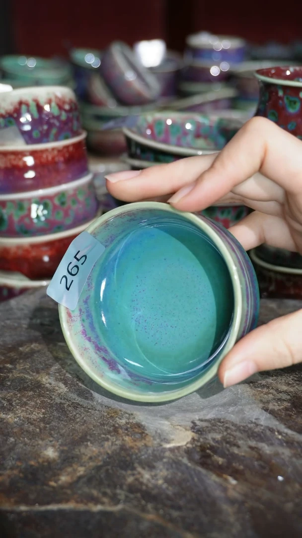 摆件精品窑变钧瓷茶器