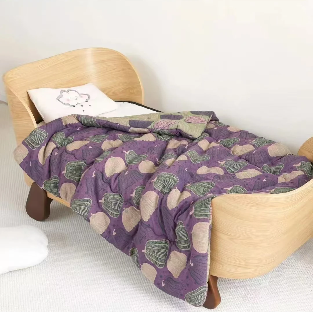 南瓜150*200cm纯棉双层纱被子