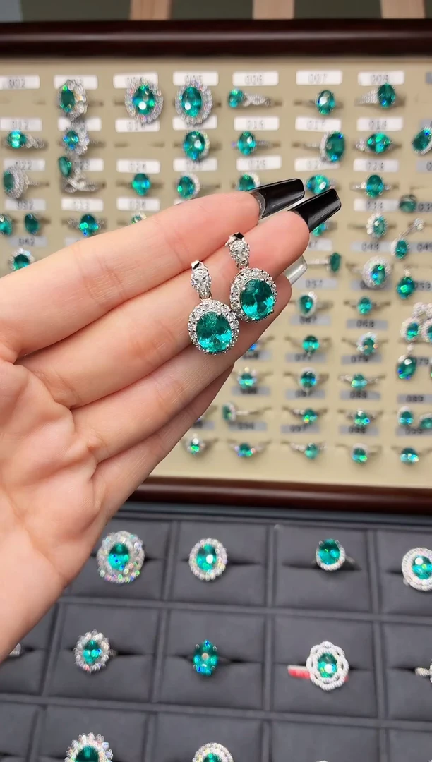 无925银  无品牌 925银 轻奢女神款帕拉伊巴色系