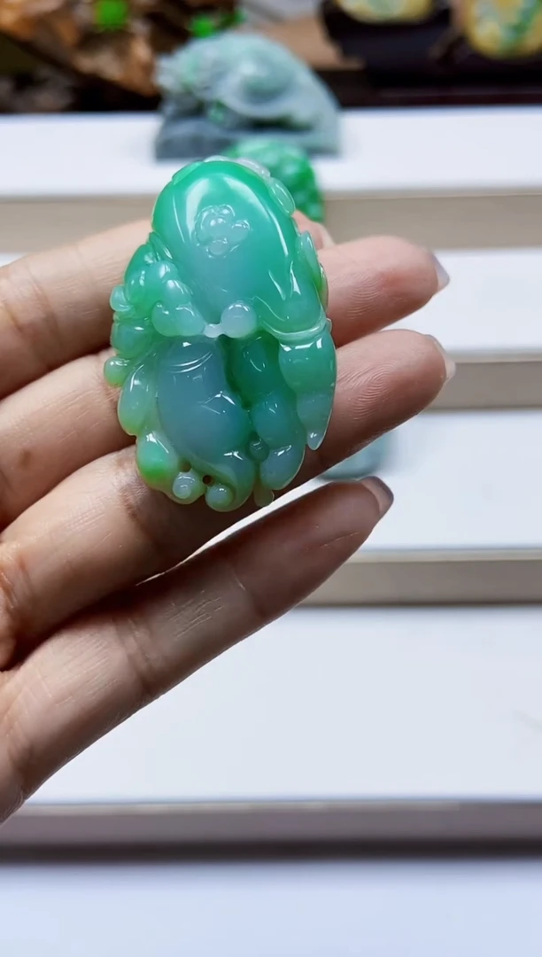 颈饰未镶嵌翡翠翡翠A货