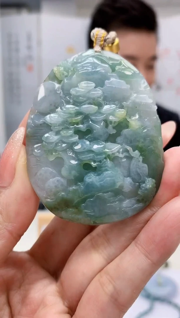 【闪购商品】定制翡翠未镶嵌4990MM-毛货挂件40