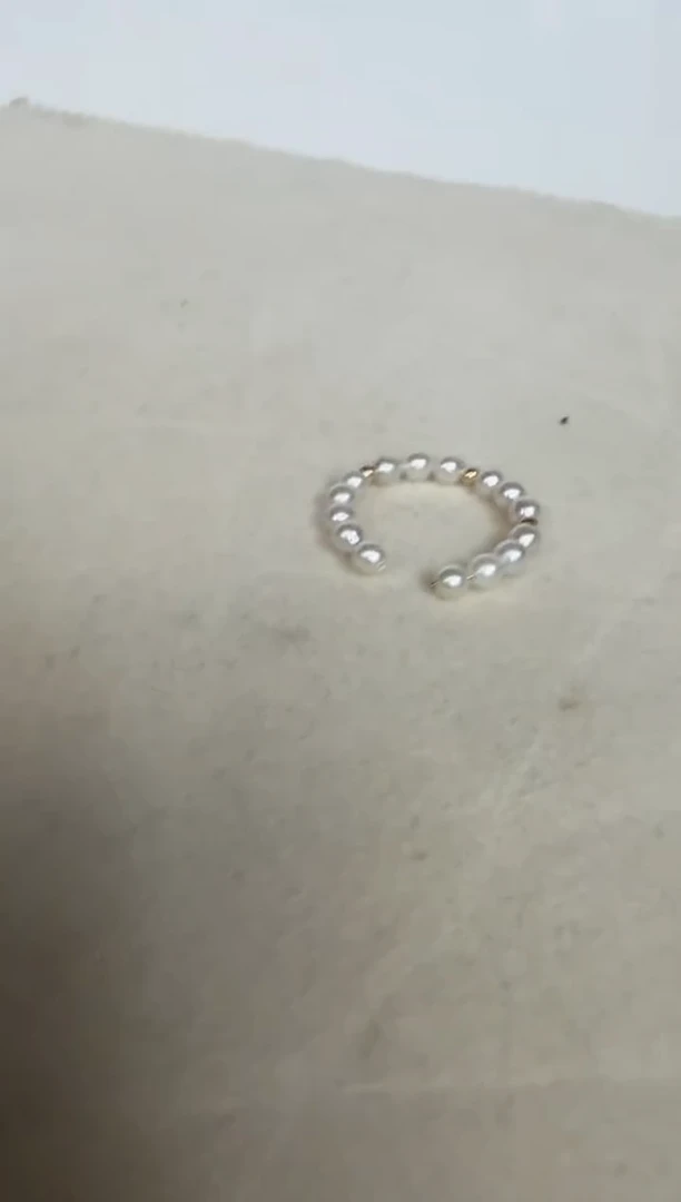 18K金镶嵌戒指淡水珍珠戒指