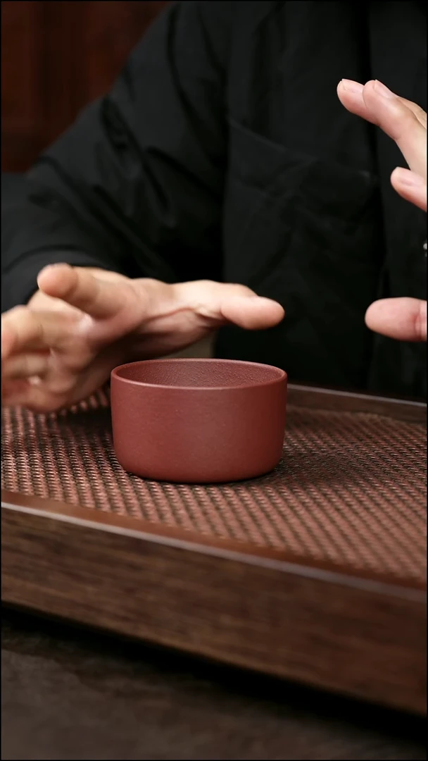 茶杯紫砂底槽清矮杯