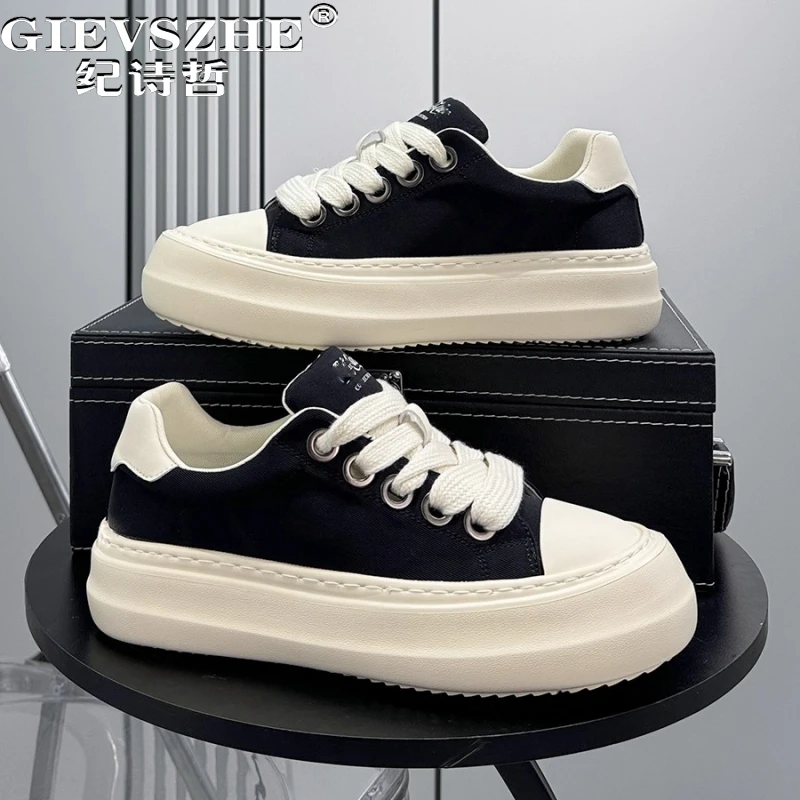 纪诗哲男鞋厚底轻便潮流运动鞋子男款时尚百搭休闲鞋透气轻奢板鞋