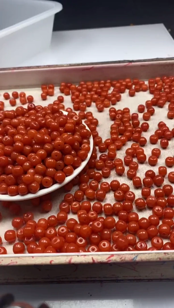 【闪购商品】玛瑙/玉髓未镶嵌颈饰w2255满肉南红老型8*7mm*30颗