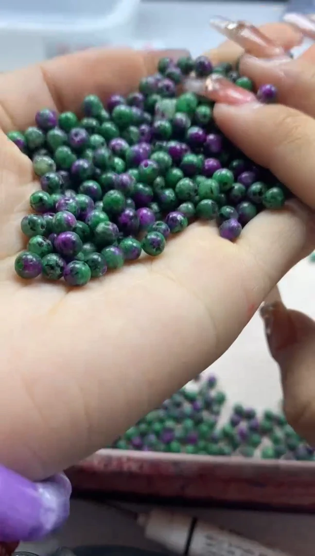 【闪购商品】玛瑙/玉髓颈饰未镶嵌w1037红绿宝4mm*100颗