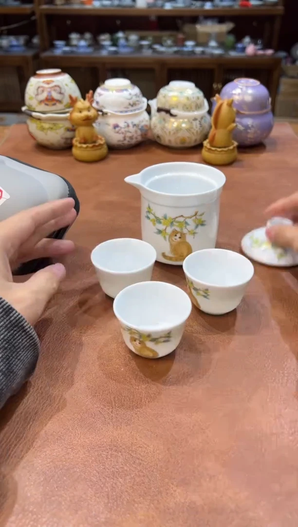 真的很便宜会开片的旅行茶具