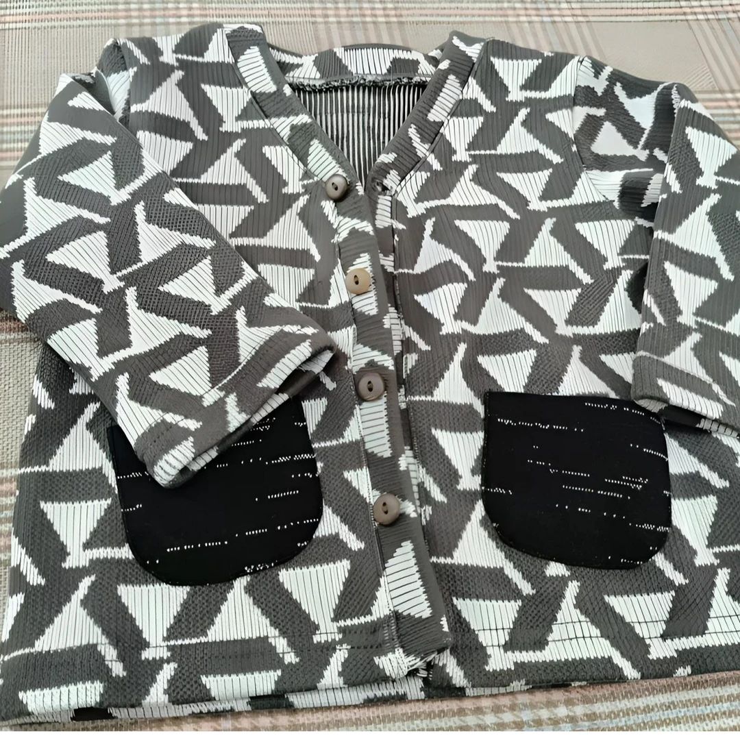 婴童格子开衫春秋款