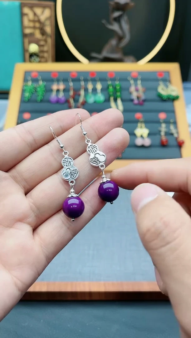 【闪购商品】玛瑙/玉髓耳钉银S925镶嵌232000