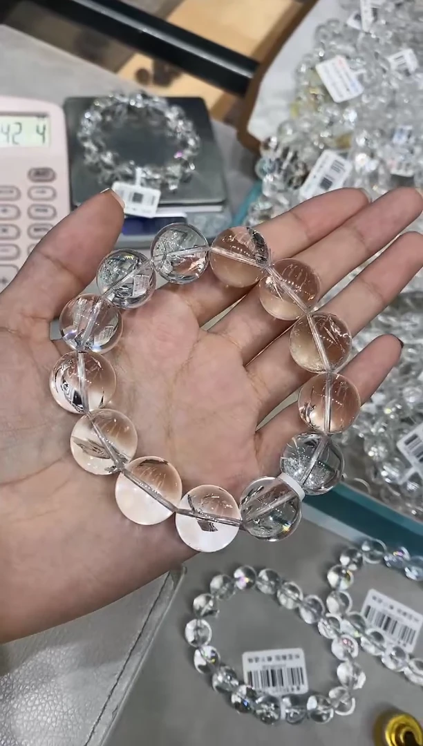 【闪购商品】水晶手串未镶嵌b5657 利姆利亚阿赛 17.5mm