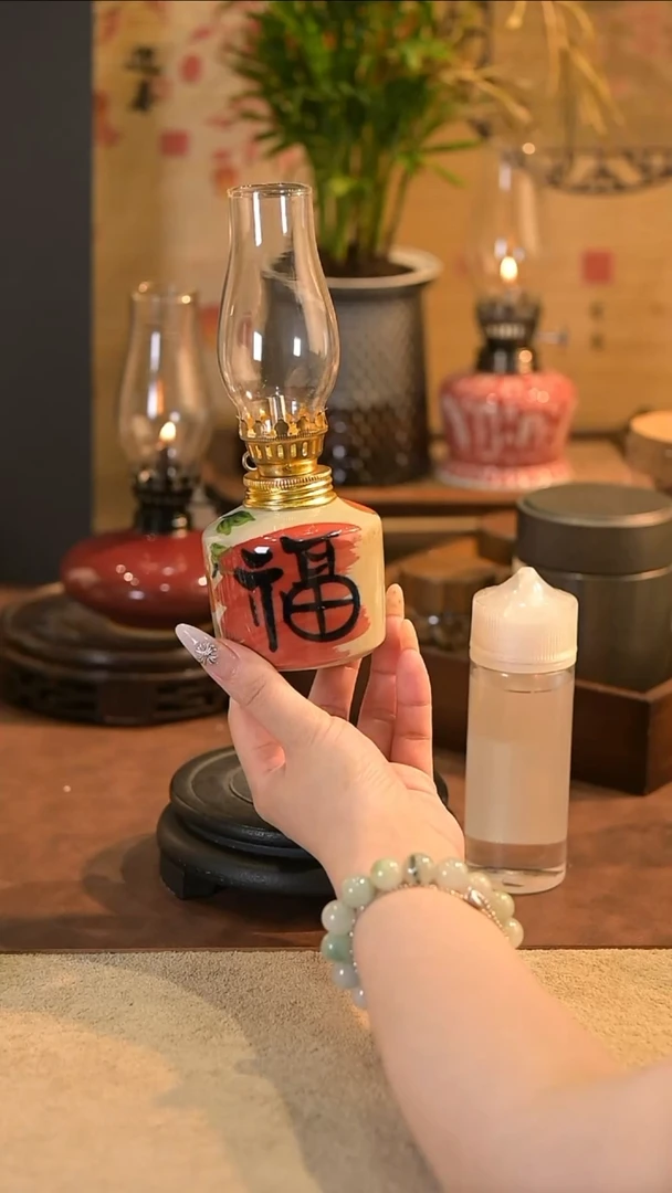 景德镇陶瓷油灯摆件