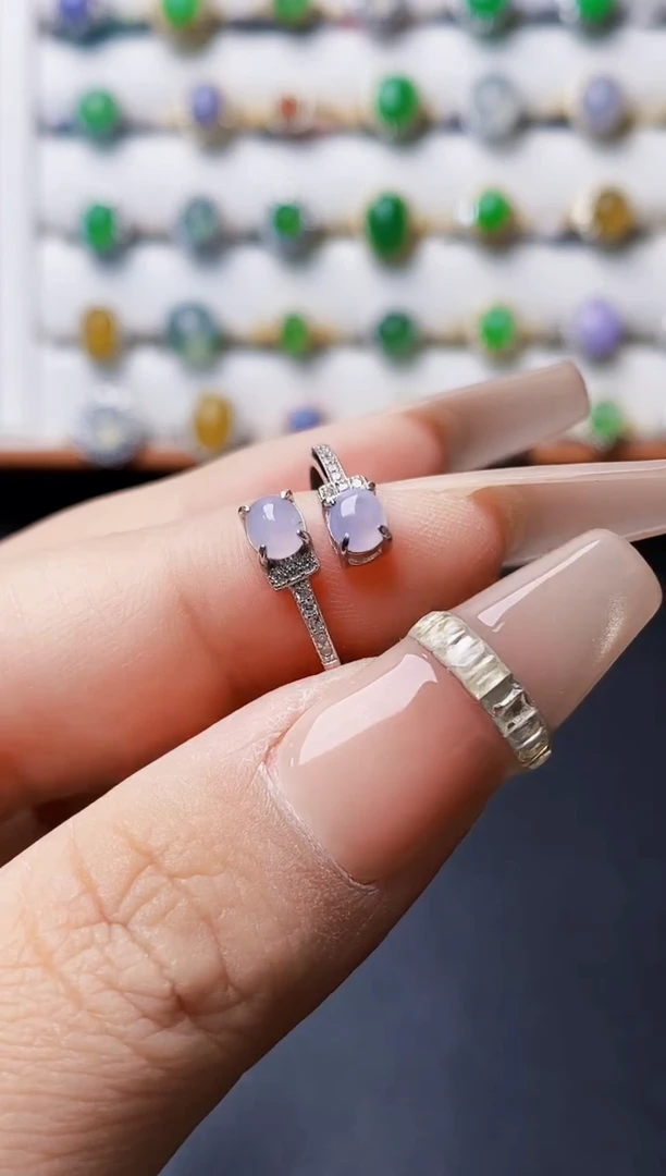 银S925镶嵌戒指翡翠1002