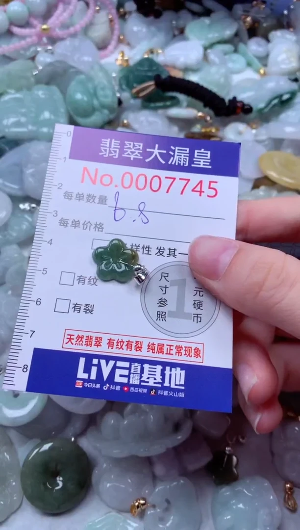 吊坠(不含链)未镶嵌翡翠7745