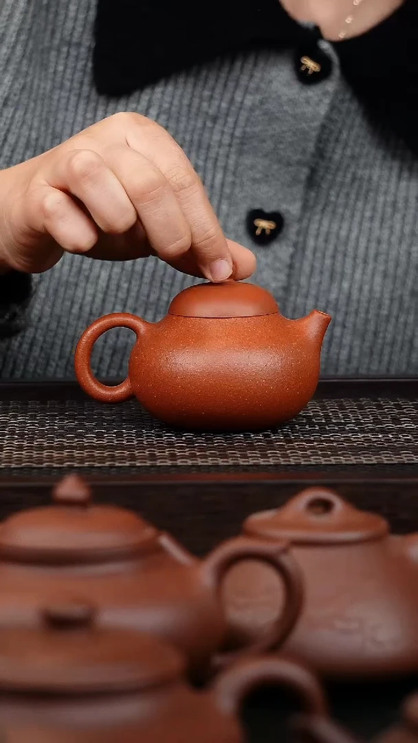 【闪购商品】紫砂茶壶微瑕内底文旦95红降坡150cc