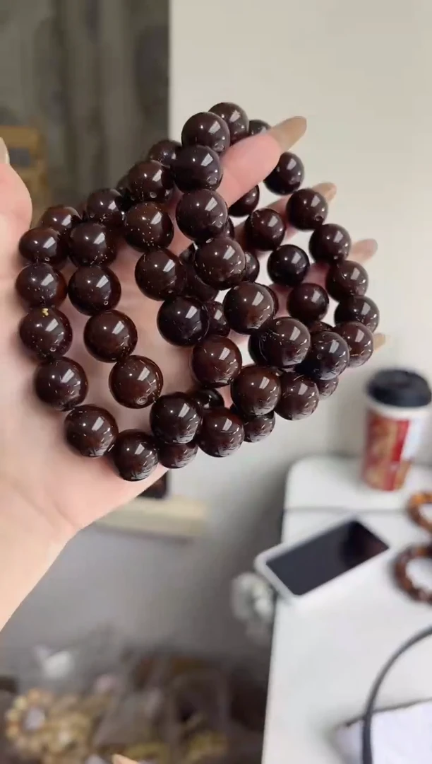 手串菩提根/象牙果紫金鼠圆珠15mm手串瑕疵不补