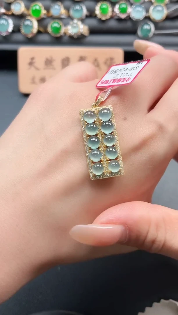 银S925镶嵌戒指翡翠111