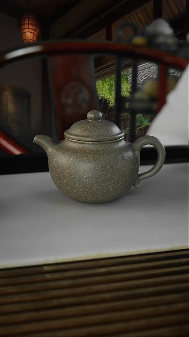 茶壶紫砂**青灰子泥莲子260cc微瑕
