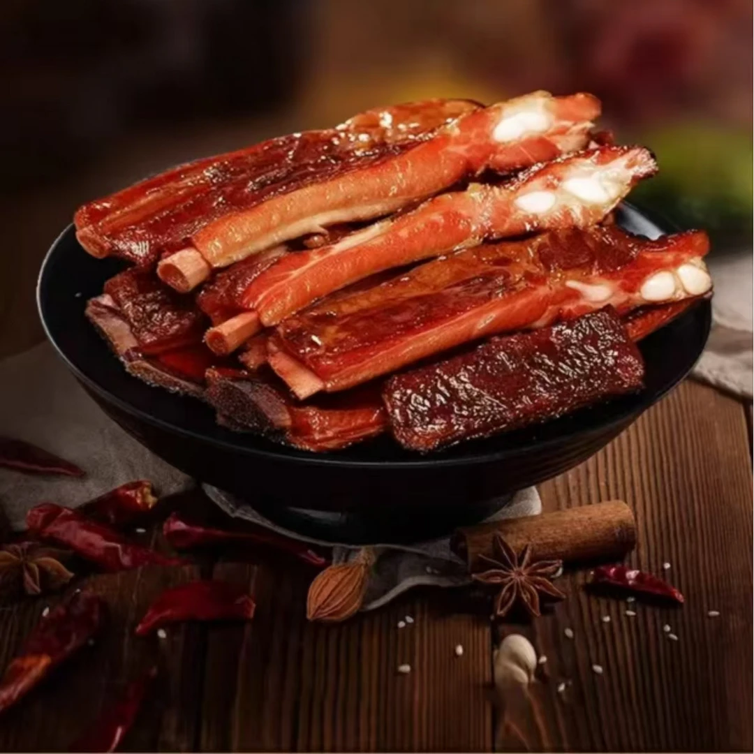 2斤腊排骨 传统烟熏腊味特产子排中排真空装
