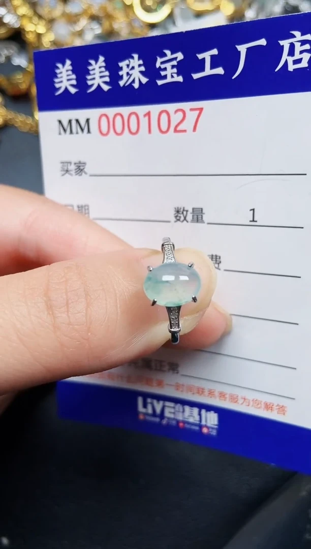 翡翠银S925镶嵌颈饰1027