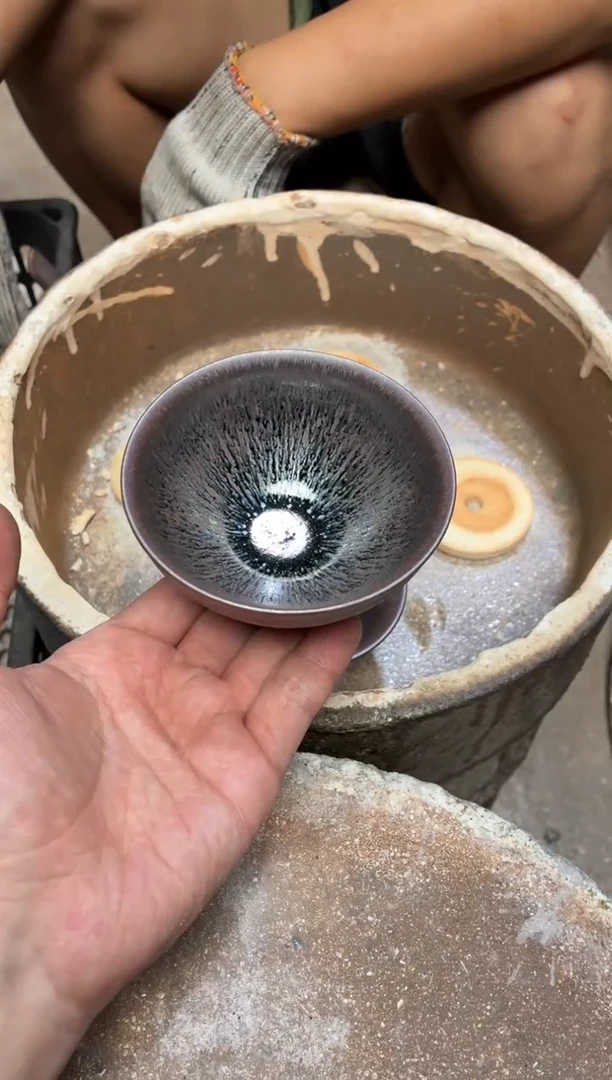茶盏真柴烧建盏换点柴火