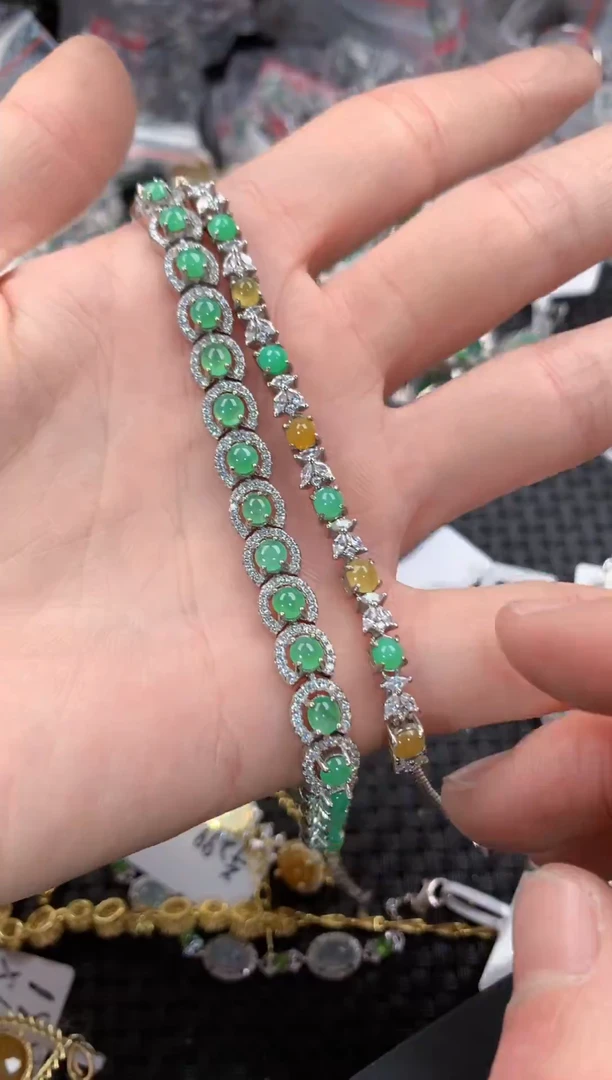 银S925镶嵌戒指翡翠777----1